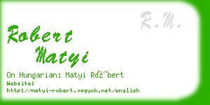 robert matyi business card